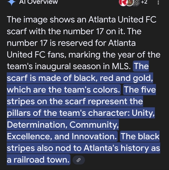 Atlanta United FC 17 Season Ticket Member Soccer Scarf - Picture 7 of 7